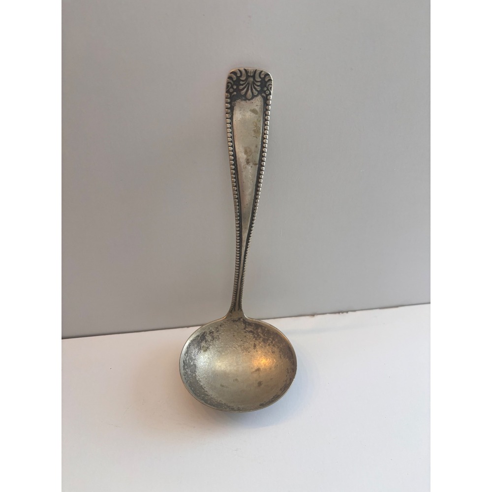 Antique RC‎ Co Silver Plated Soup Ladle Serving Spoon Ornate Handle
